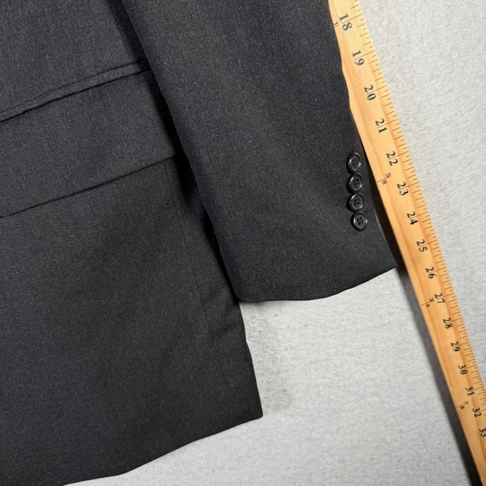Jos. A. Bank Mens 41R Blazer Charcoal Gray 100% Wool 2-Button Sport Coat 3455A